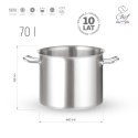 Garnek ze stali nierdzewnej wysoki king size 70l śr. 450x(H)450 mm