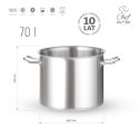 Garnek ze stali nierdzewnej wysoki king size 70l śr. 450x(H)450 mm