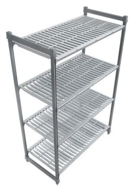 Regał magazynowy Camshelving Basics Plus z kompozytu z 4 wentylowanymi półkami 915x540x1830 mm, Cambro